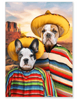 Mini retrato personalizado de dos mascotas '2 Amigos'