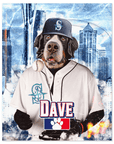 'Seattle Mariners Doggos' Personalized Pet Poster