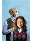 Mini retrato personalizado 'Step Doggo &amp; Human (Female)'