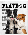 Póster personalizado para 2 mascotas 'Playdog'