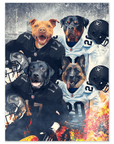 Póster Personalizado para 4 mascotas 'Las Vegas Doggos'