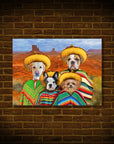 Mini retrato personalizado de 4 mascotas '4 amigos'