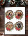 Doggovinci Personalized Wreath Christmas Cards (1-4 Pets)