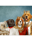 Mini retrato personalizado de 4 mascotas de 'La Familia Real'