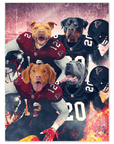 Póster personalizado para 4 mascotas "Atlanta Doggos"