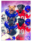 Póster personalizado para 4 mascotas 'Buffalo Doggos'