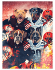 Póster personalizado para 4 mascotas "Cleveland Doggos"