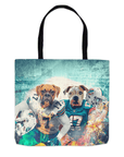 Bolsa de mano personalizada para dos mascotas 'Miami Doggos'