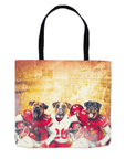 Bolsa de mano personalizada para 3 mascotas 'Kansas City Doggos'