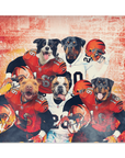 Manta personalizada para 5 mascotas 'Cincinnati Doggos'