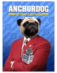 Mini retrato de mascota personalizado 'Anchordog'