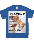 Camiseta personalizada para 2 mascotas 'Playcat'