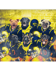 Manta personalizada para 6 mascotas "Michigan Doggos"