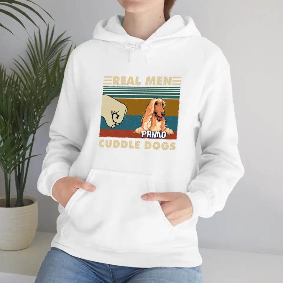 Real Men Cuddle Dogs - Sudadera con capucha