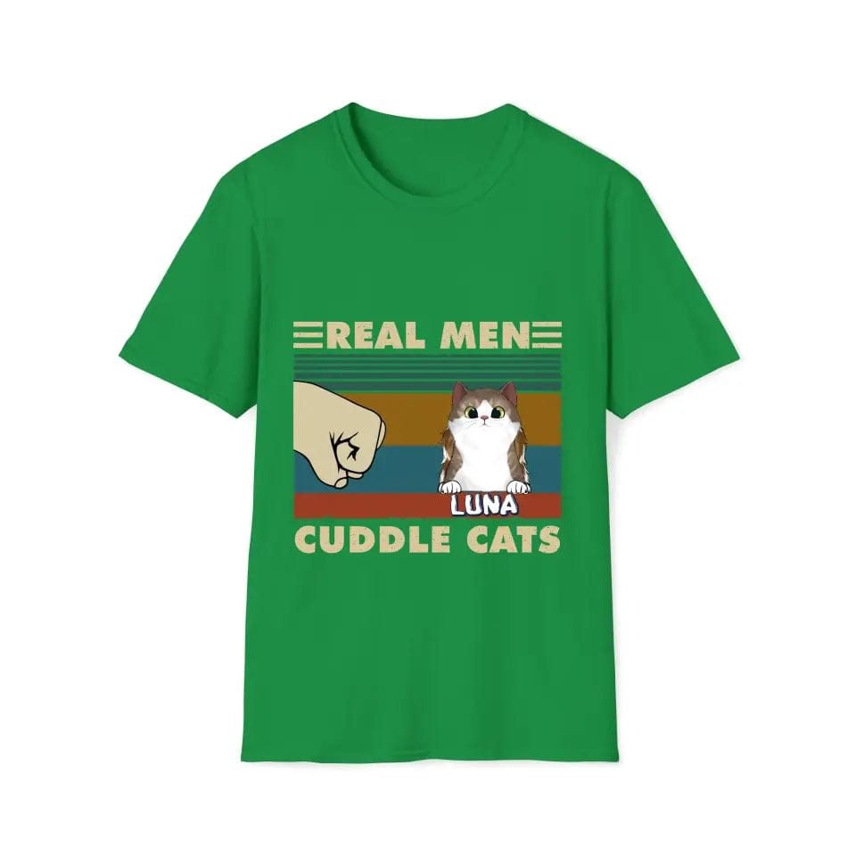 Real Men Cuddle Cats - Sudadera con capucha