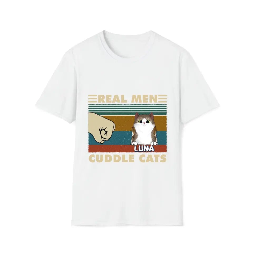 Real Men Cuddle Cats - Sudadera con capucha