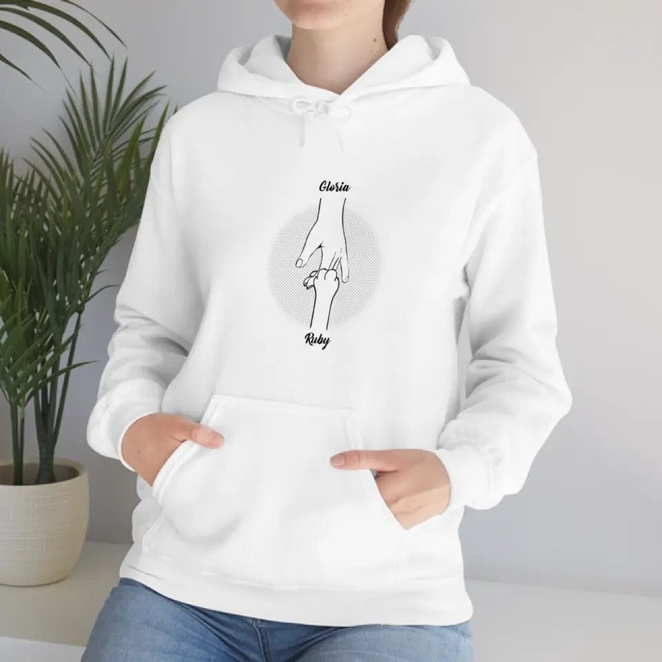 Sudadera con capucha personalizada de la mano