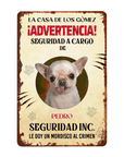 Letrero de Advertencia Personalizado para Mascotas