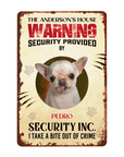 Letrero personalizable en vivo de seguridad para mascotas 