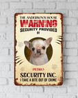 Pet Security Live Customization Sign