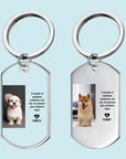 Personalized Pet Memorial Keychain Spanish – Custom Photo & Name Engraved Keepsake, Pet Loss Sympathy Gift for Dog or Cat Owners
