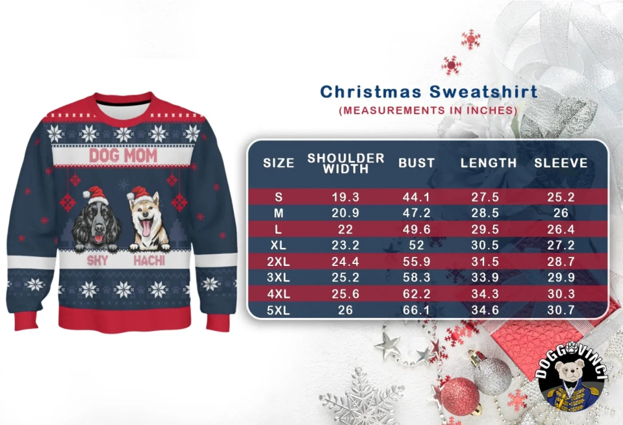 Live Customization Ugly Christmas Sweater: 1-6 Dogs/Cats, Custom Text!