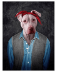 Mini retrato de perro personalizado '2Pac Dogkur'