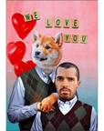 Mini retrato personalizado de San Valentín para padrastros o humanos