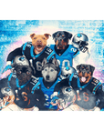 'Carolina Doggos' Personalized 5 Pet Standing Canvas