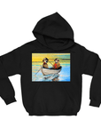 Sudadera con capucha personalizada para 2 mascotas 'Los Pescadores'