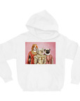 Sudadera con capucha personalizada para 3 mascotas 'The Royal Ladies'