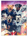 Póster Personalizado para 4 mascotas 'New England Doggos'