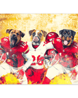 Póster Personalizado para 3 mascotas 'Kansas City Doggos'