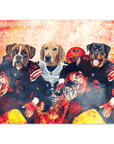 Póster personalizado para 3 mascotas "Cleveland Doggos"