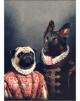 Duque y archiduquesa: mini retrato personalizado para dos mascotas