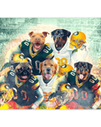 Póster personalizado de 5 mascotas "Green Bay Doggos"