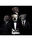 Mini retrato personalizado de 4 mascotas de 'The Dogfathers'