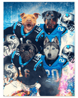 'Carolina Doggos' Personalized 4 Pet Poster