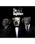 Mini retrato personalizado de tres mascotas de 'The Dogfathers'