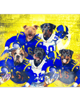 Póster personalizado de 5 mascotas 'Los Angeles Doggos'