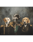 Mini retrato personalizado de tres mascotas 'La Brigada'