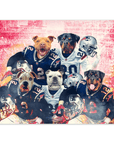 Póster Personalizado para 5 mascotas 'New England Doggos'