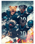 Póster Personalizado para 4 mascotas 'Philadelphia Doggos'