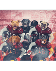 Manta personalizada para 6 mascotas 'Atlanta Doggos'