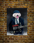 Mini retrato de mascota personalizado 'AC/Doggo'