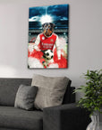 'Arsenal Doggos Football' Personalized Pet Canvas