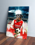 'Arsenal Doggos Football' Personalized Pet Canvas