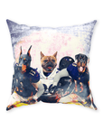 Cojín personalizado para 3 mascotas 'Baltimore Doggos'