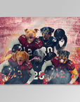 'Atlanta Doggos' Personalized 5 Pet Blanket