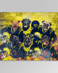 Manta personalizada para 6 mascotas "Michigan Doggos"